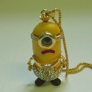 Betsey Johnson Minion Rhinestone Necklace